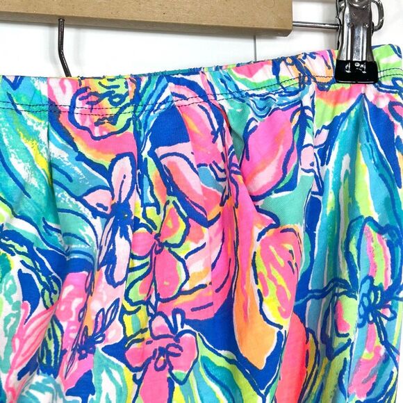 Lilly Pulitzer Windsor Dress Medium Bennet Blue Strapless Floral Pull On Cotton - Picture 7 of 14